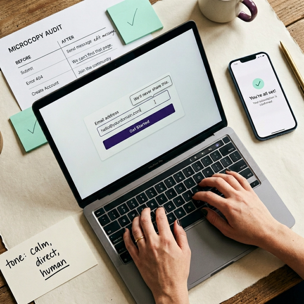 Interface copy and microcopy writing